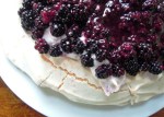 Blackberry and cardamom pavlova