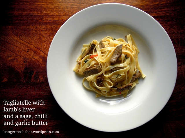 Tagliatelle with liver text web
