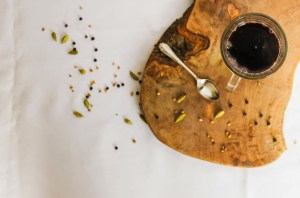 Mulled grape juice overhead