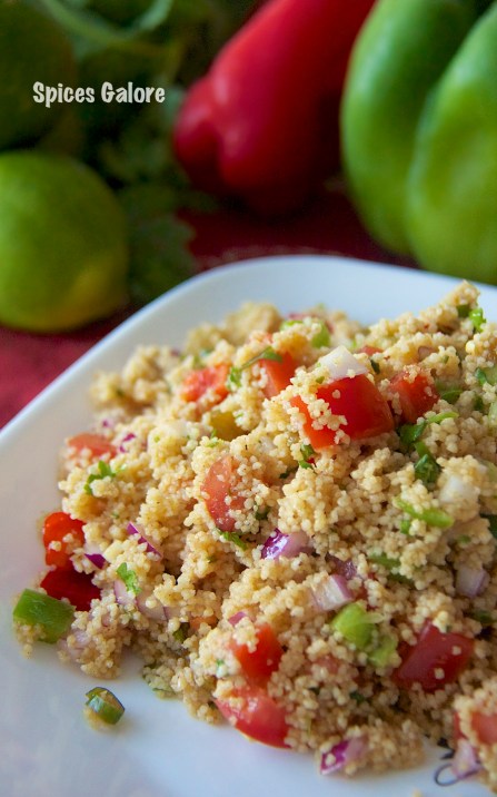 couscous salad with chermoula dressing