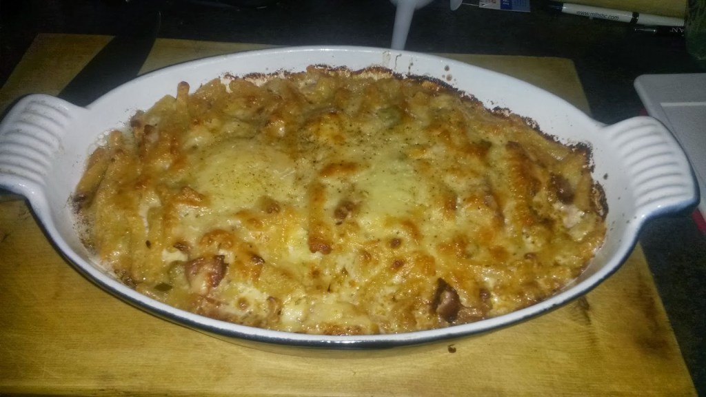 cauliflower cheese pasta bake
