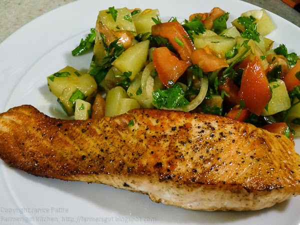 Salmon and potato salad