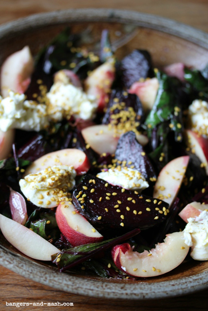 roast beetroot with labneh nectarine and cumin2 text