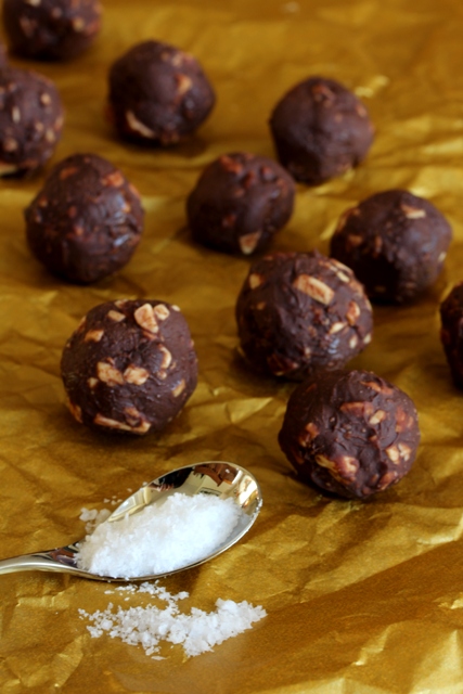 dark chocolate caramel and salt truffles web