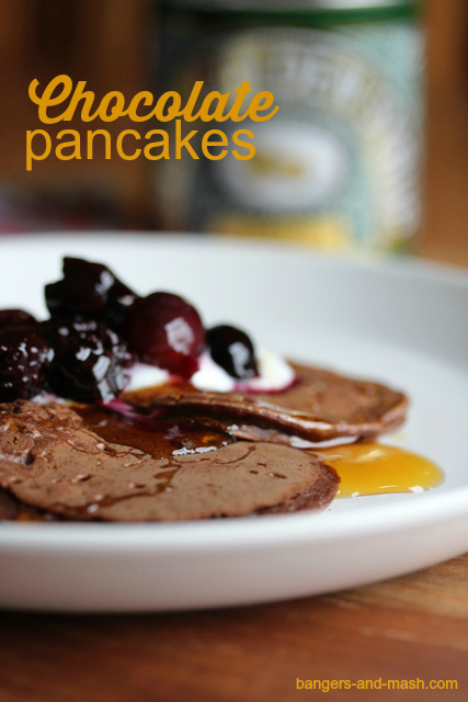 Chocolate pancakes text