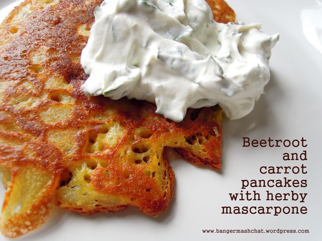 beetroot and carrot pancakes
