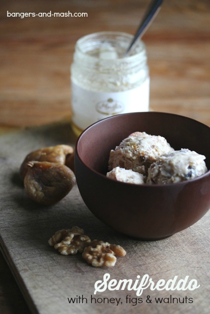 Semifreddo with honey, walnuts and figs text