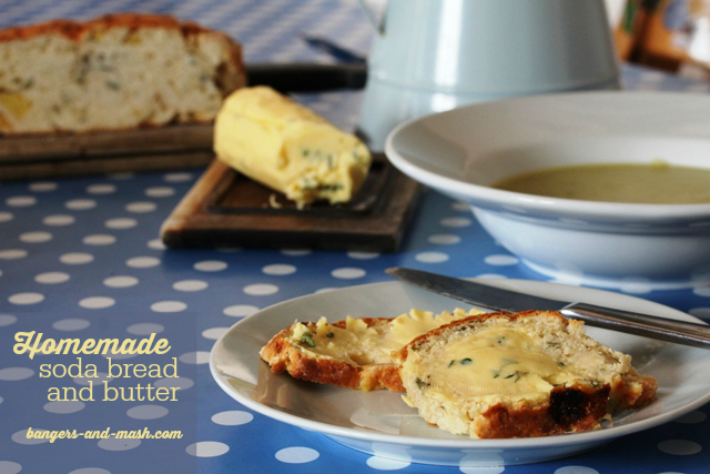 homemade soda bread and butter